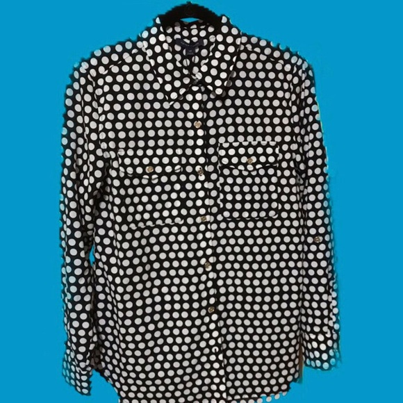 Tommy Hilfiger Tops - NWT Tommy Hilfiger black & white polka dot blouse